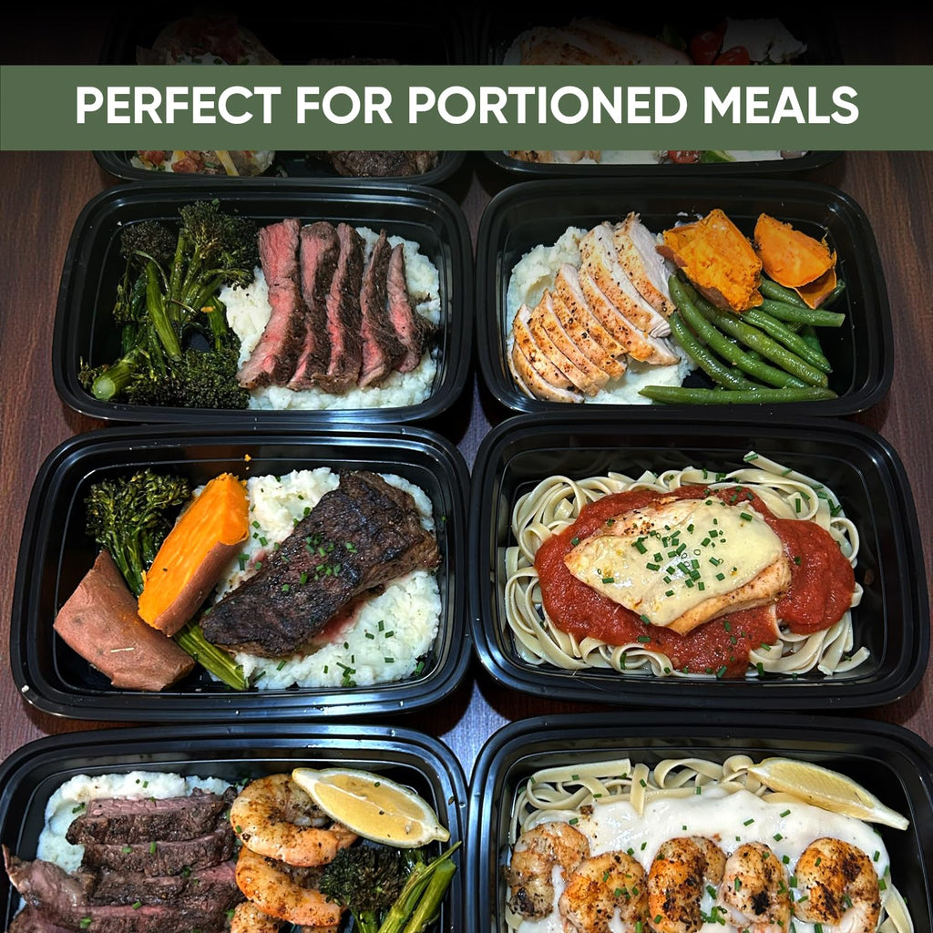 28 oz 150 Pack Meal Prep Containers BPA Free Leakproof Stackable Food Storage Containers with Lids, Microwave & Dishwasher Freezer Safe Reusable To Go Containers Bento Box Style Take Out Clear Plastic