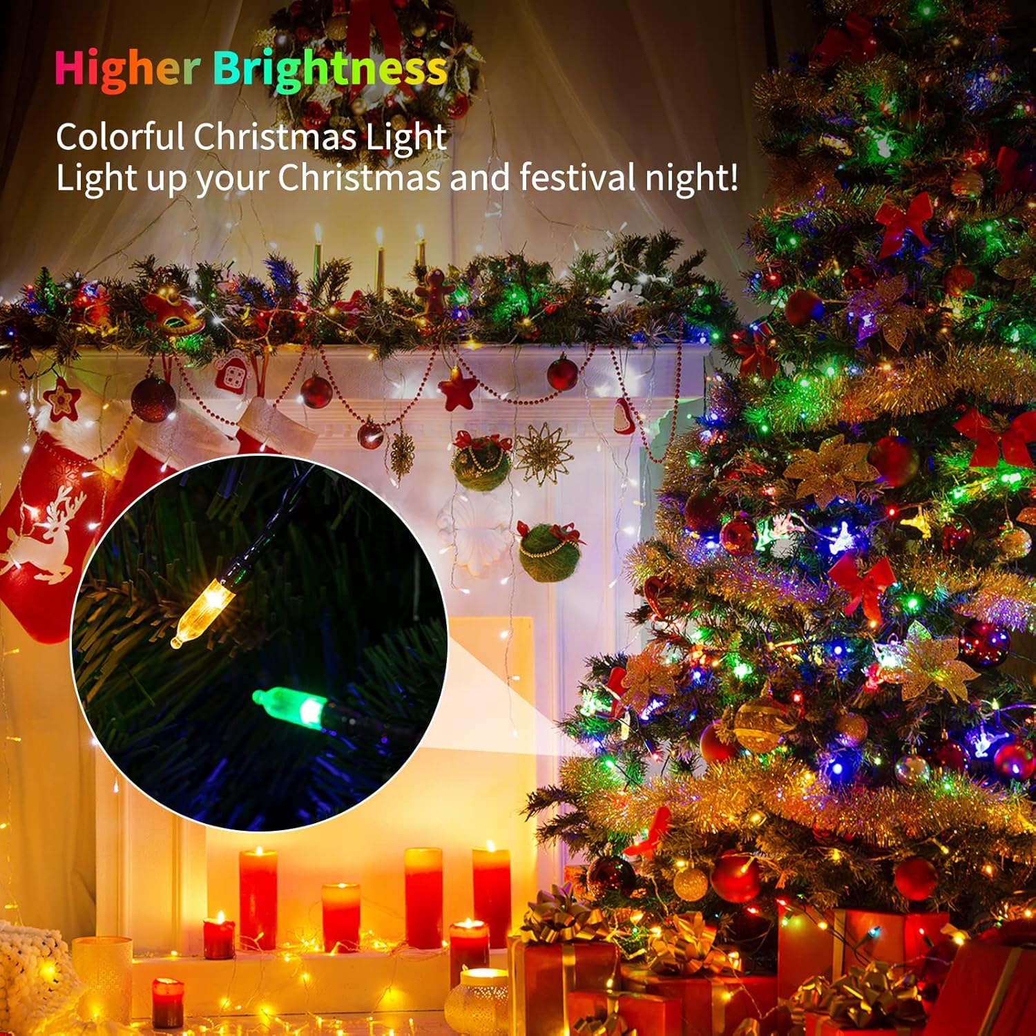 Skiennix Battery Operated Christmas Lights - 50 LED Mini String Lights | 18 Feet, 8 Modes, Waterproof for Indoor & Outdoor Holiday Decor