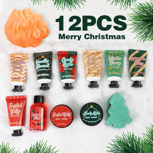 BODY & EARTH Advent Calendar 2025 - 12 Days of Spa Gifts for Women & Teens | Hand Cream, Body Lotion & Santa Keychain
