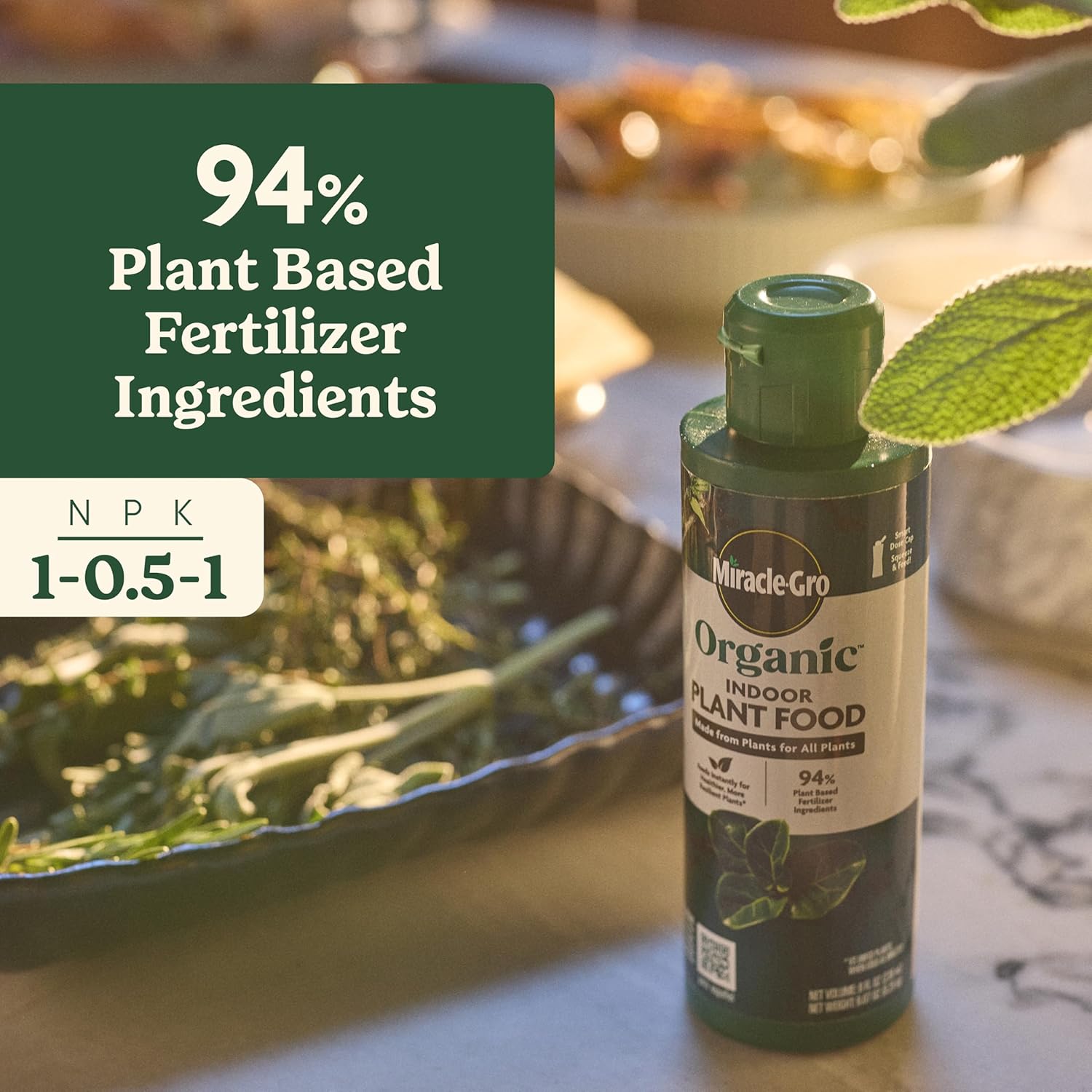 Miracle-Gro Organic Indoor Plant Food - Liquid Fertilizer for Houseplants & Flowers | 8 fl. oz. (2-Pack)
