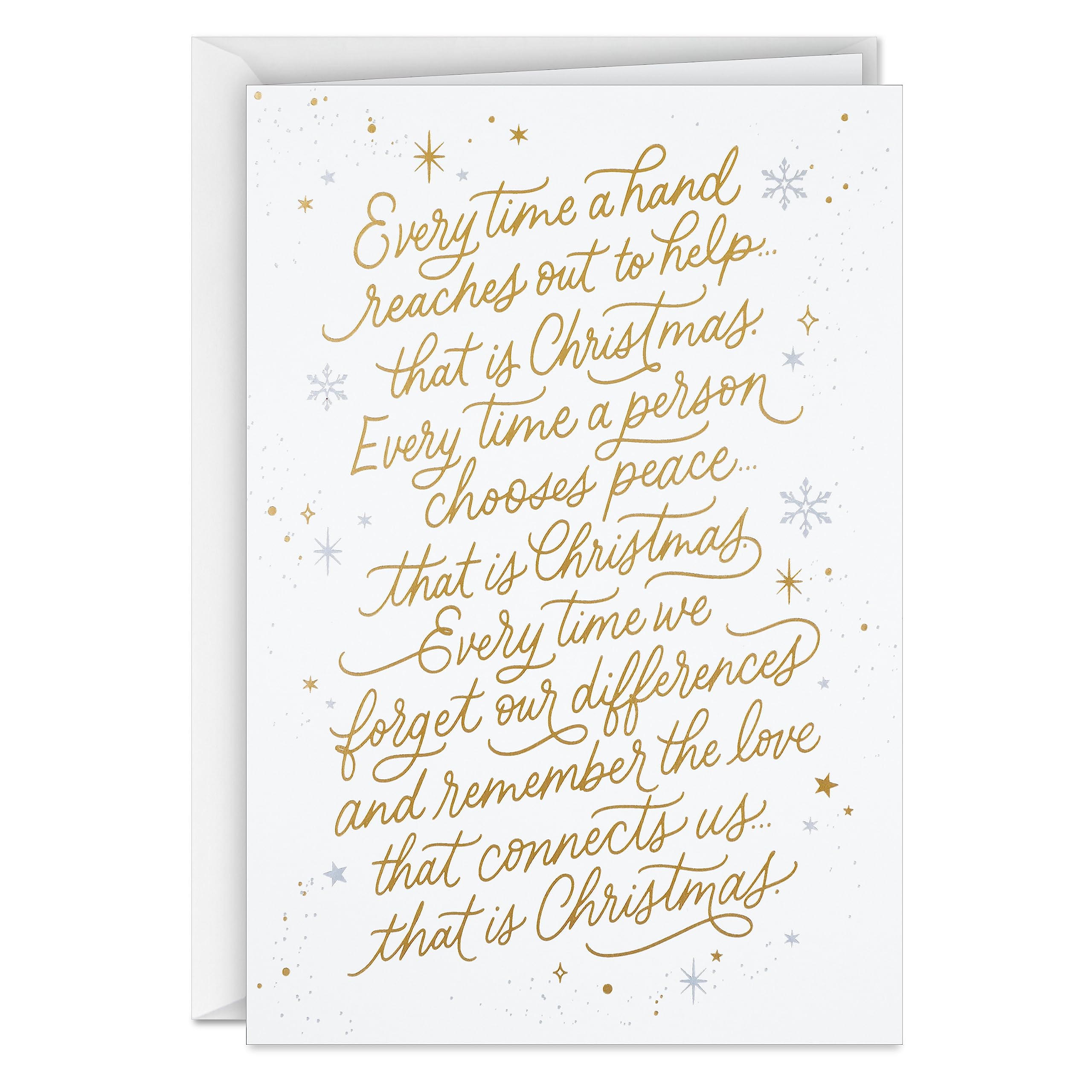 Hallmark Spiritual Boxed Christmas Cards (16 Cards and Envelopes) Gold and White, That is Christmas