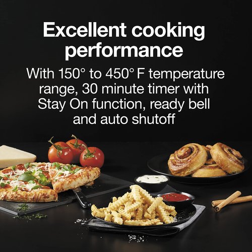Proctor Silex Simply-Crisp Air Fryer Toaster Oven Combo with 4 Functions Including Convection, Air Fry, Bake & Broil, Fits 6 Slices or 12” Pizza, Auto Shutoff, Black (31275)