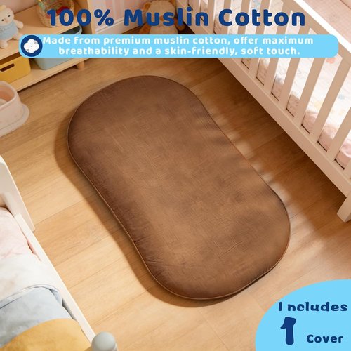 Baby Lounger - Soft & Breathable Newborn Lounger for Home & Travel | Ideal for 0-24 Months, Brown