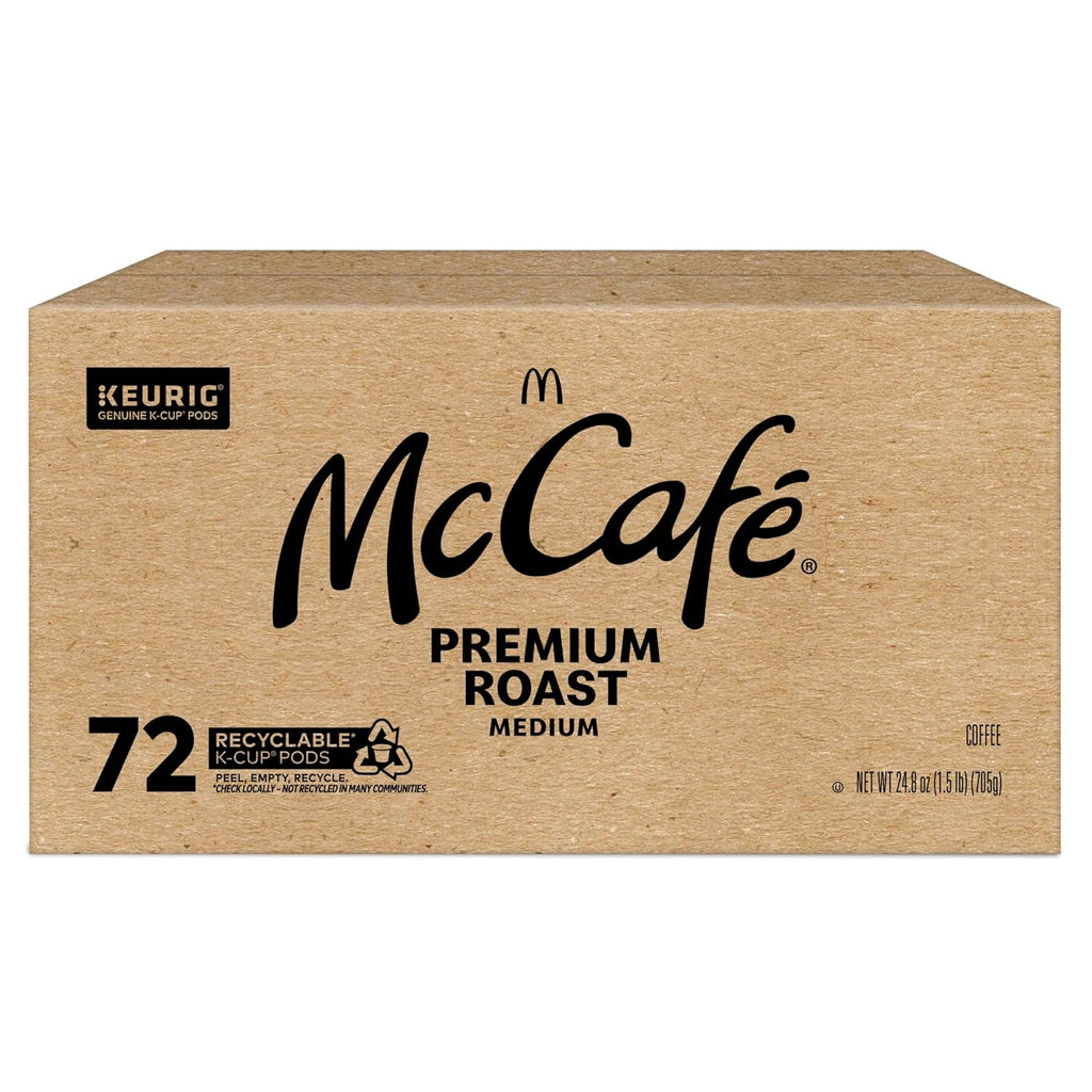 McCafe Premium Roast Coffee - Medium Roast Keurig K-Cup Pods | 72 Count for Rich Flavor