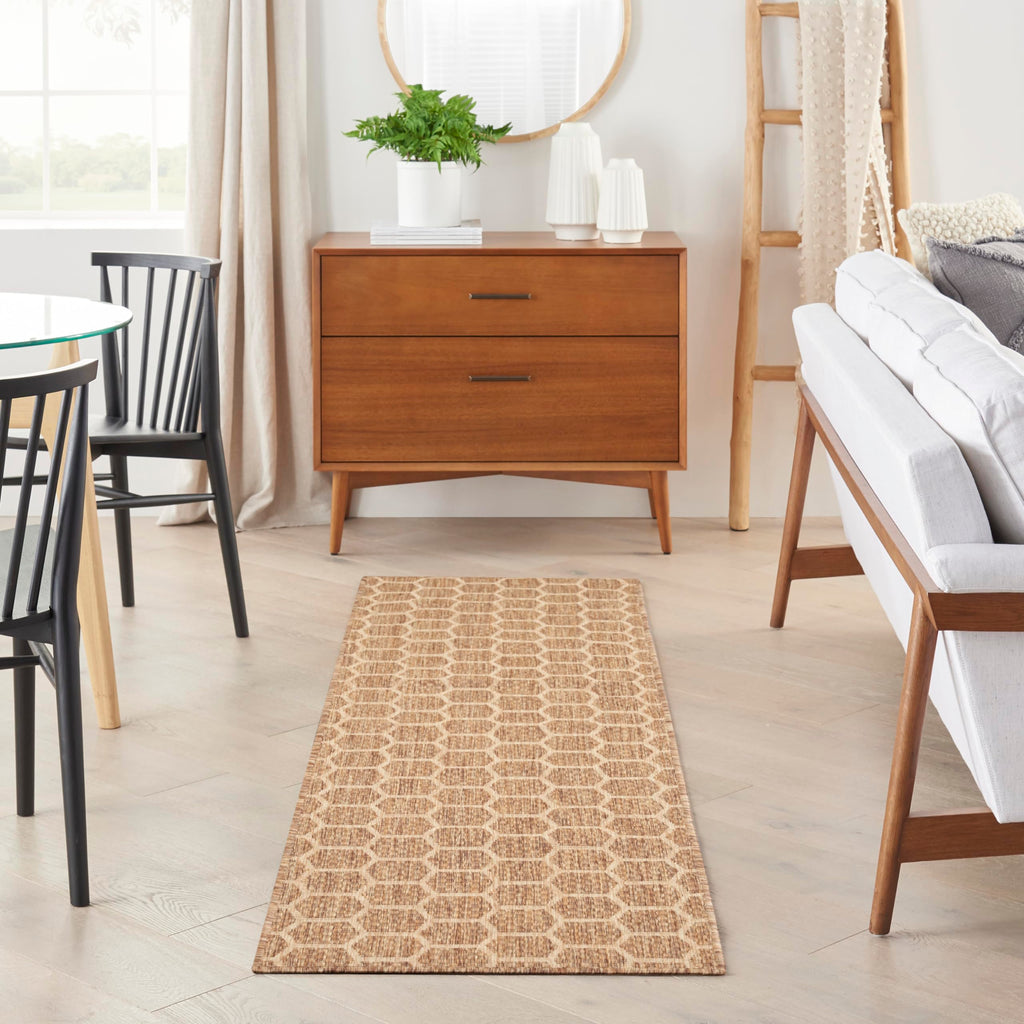 Nourison Home Reversible Indoor Outdoor Natural 4' x 6' Area Rug - Easy Clean, Non Shedding, Bed Room, Living Room, Dining Room, Kitchen (4' x 6')