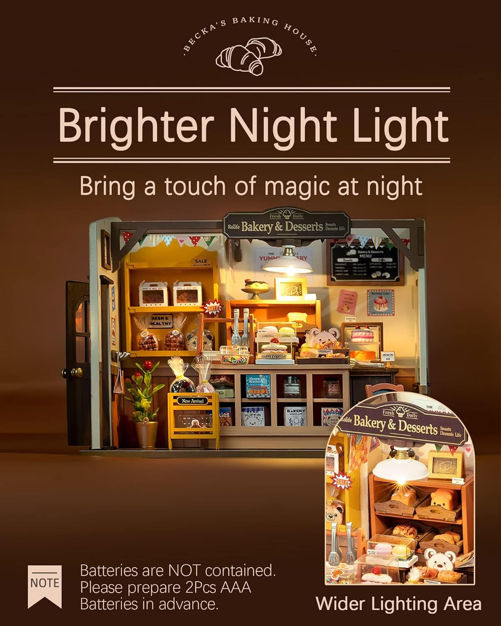 Rolife Miniature House Kit | 1:20 DIY Dollhouse with LED Lights | Perfect Craft for Adults & Gift Idea