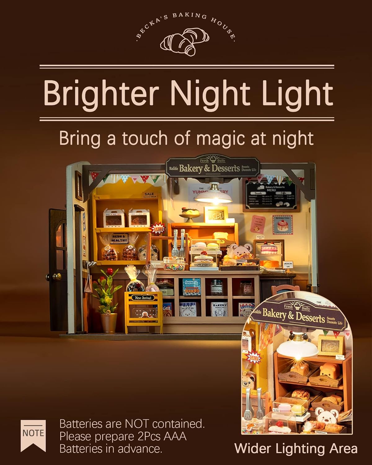 Rolife Miniature House Kit | 1:20 DIY Dollhouse with LED Lights | Perfect Craft for Adults & Gift Idea