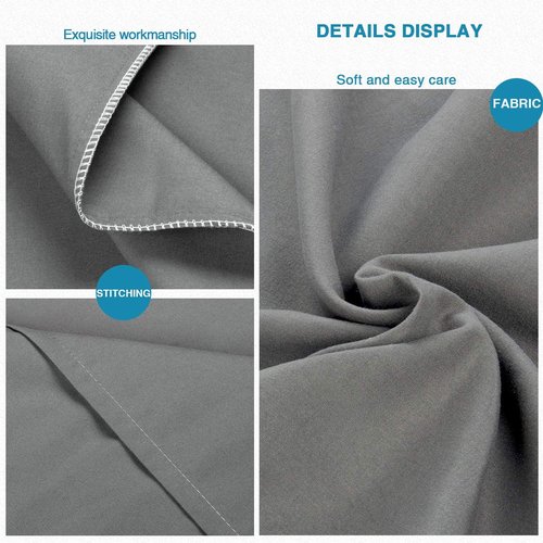 FLXXIE Microfiber Queen Pillowcases - Ultra Soft, Wrinkle & Fade Resistant | 20x30 Inches, Dark Grey - 6 Pack