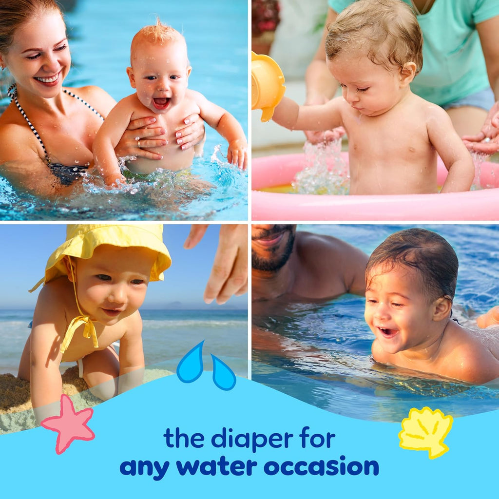 Pampers Swim Diapers - Splashers Size 4 | 18 Count Gap-Free Disposable Baby Swim Pants
