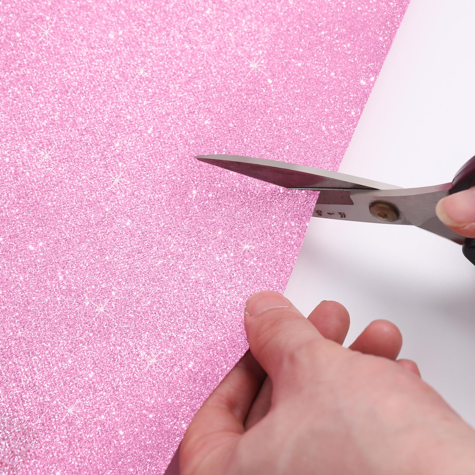 Glitter Carpet Runner for Party -200 GSM Thickness Non-Woven Fabric Runner Rug with Adhesive Tape, Hollywood Carpet for Event, Aisle Runner for Wedding Ceremony (Glitter Pink, 2.6FTx15FT)