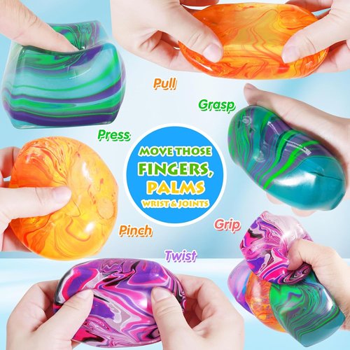 Fidget Toys | Squishy Stress Cube - Stress Relief Balls for Kids & Adults | Pink Sensory Toy