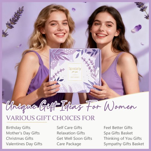 Clexela Gifts for Women, Self Care Gifts for Women, Lavender Relaxing Spa Gifts Basket Care Package for Christmas, Mother's Day, Birthday Gifts for Mom, Wife, Girlfriend, Sister, Her