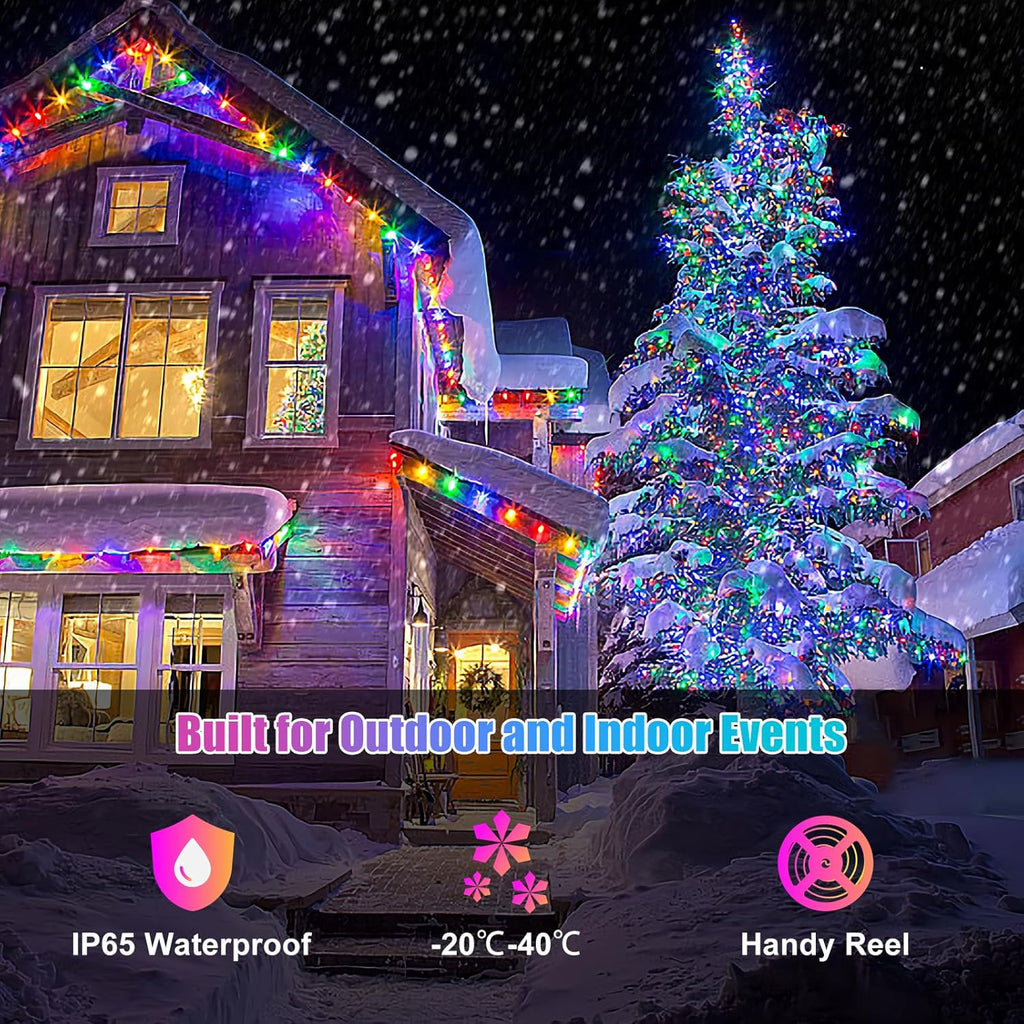 Skiennix RGB Smart IC String Lights - 16FT Multicolor Fairy Lights with APP & Remote Control | USB Powered & Waterproof