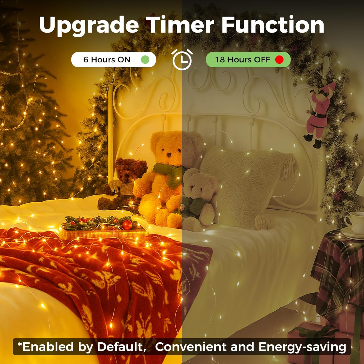 Skiennix 24 Pack Battery Operated Fairy Lights - 7ft Mini String Lights with Timer & 3 Modes | Warm White Twinkle Lights for Valentine's Day & Weddings