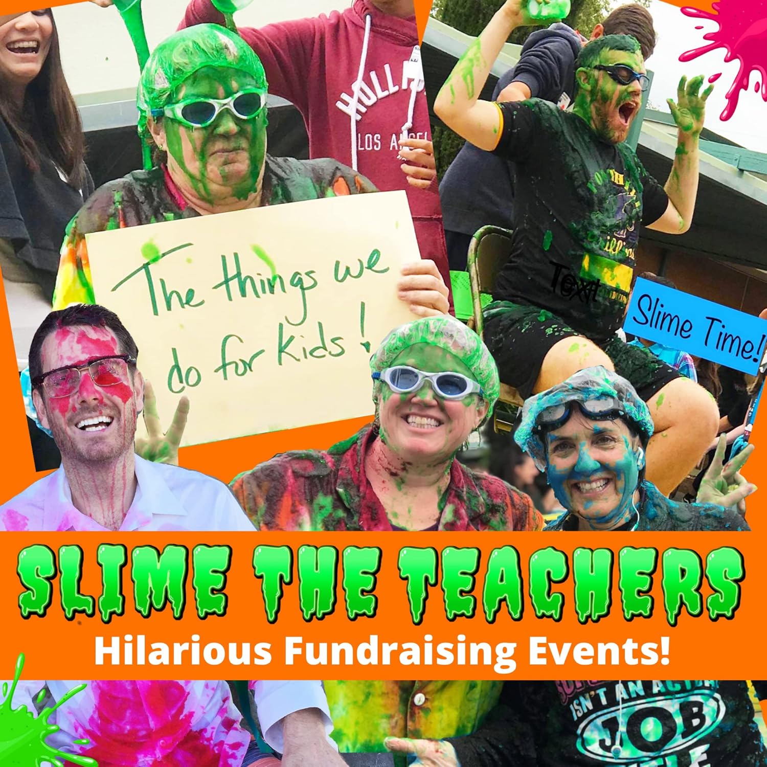 PARTY GOAT Bulk Instant Slime Powder - Create 40 Gallons of Fun Multicolor Slime for Blaster Guns & Color Events