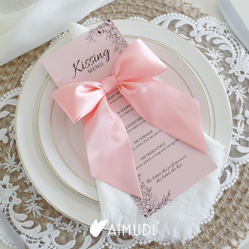 AIMUDI Satin Bows - Baby Pink 5.5" Premade Ribbon Bows for Gift Wrapping | 24 Pack for Parties & Crafts