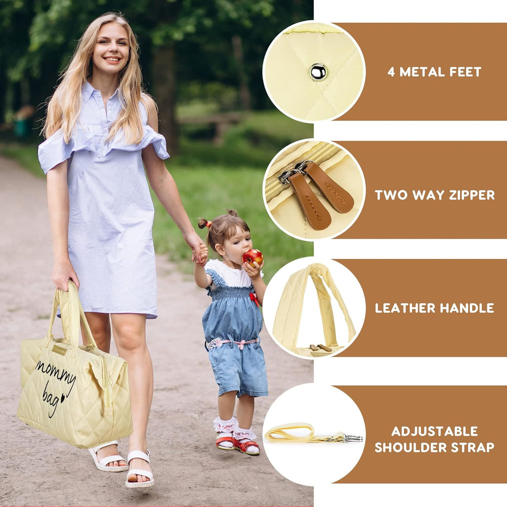 PeraBella Mommy Bag - Stylish Diaper Tote for Hospital & Maternity | Versatile & Spacious Design