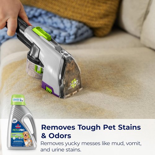 Bissell PET PRO OXY Urine Eliminator - Deep Clean Carpet Solution with Febreze | 48oz, StainProtect Technology