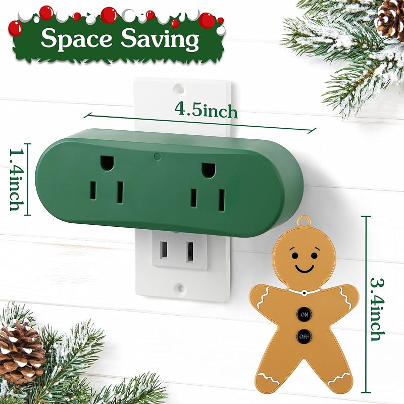 Gingerbread Man Wireless Remote Switch for Christmas Tree Lights - 1 Pack