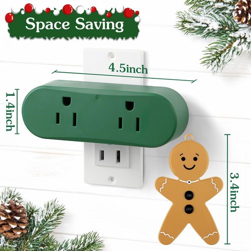 Enhon Wireless Remote Switch for Christmas Tree Lights, Gingerbread Man Wireless Remote for Christmas Tree Lighting Controller On Off Touch(1 Pack)