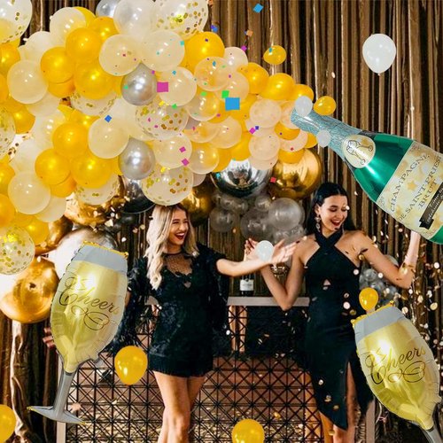 Clear Latex Balloons 100 Pack - 12 Inch Transparent Helium Balloons with 2 Rolls of Ribbon | Perfect for Birthday, Wedding, Baby Shower Decorations