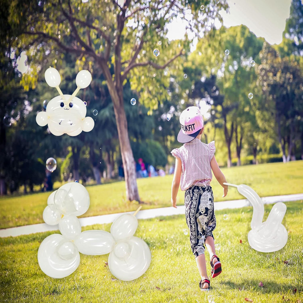 Skiennix 260 Clear Balloons - Thickening Long Latex for Twisting Animals & Arch Decor | 100pcs