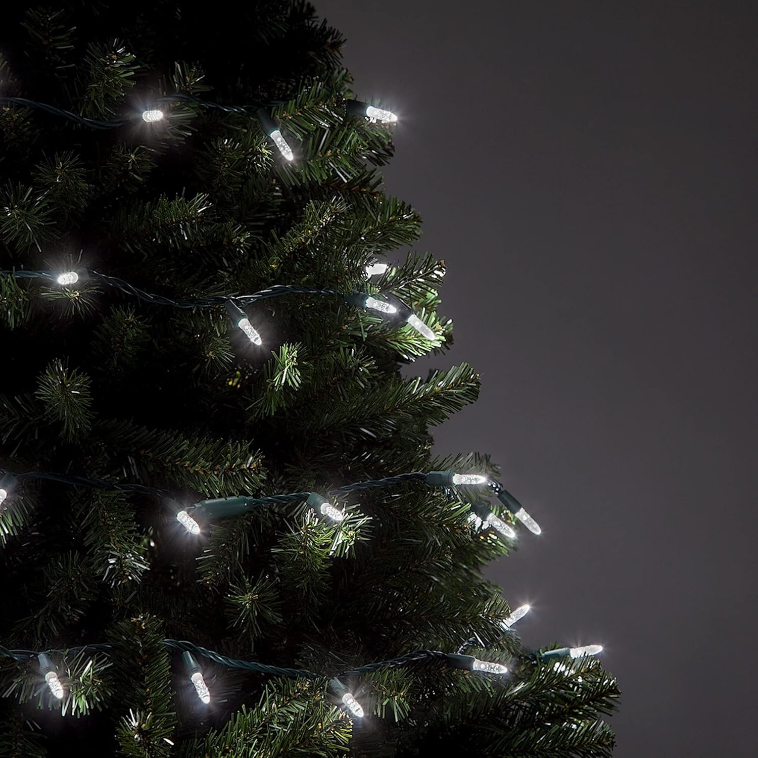Skiennix 24 Ft M5 LED Christmas Lights - 70 Count Cool White Mini String for Indoor/Outdoor Use