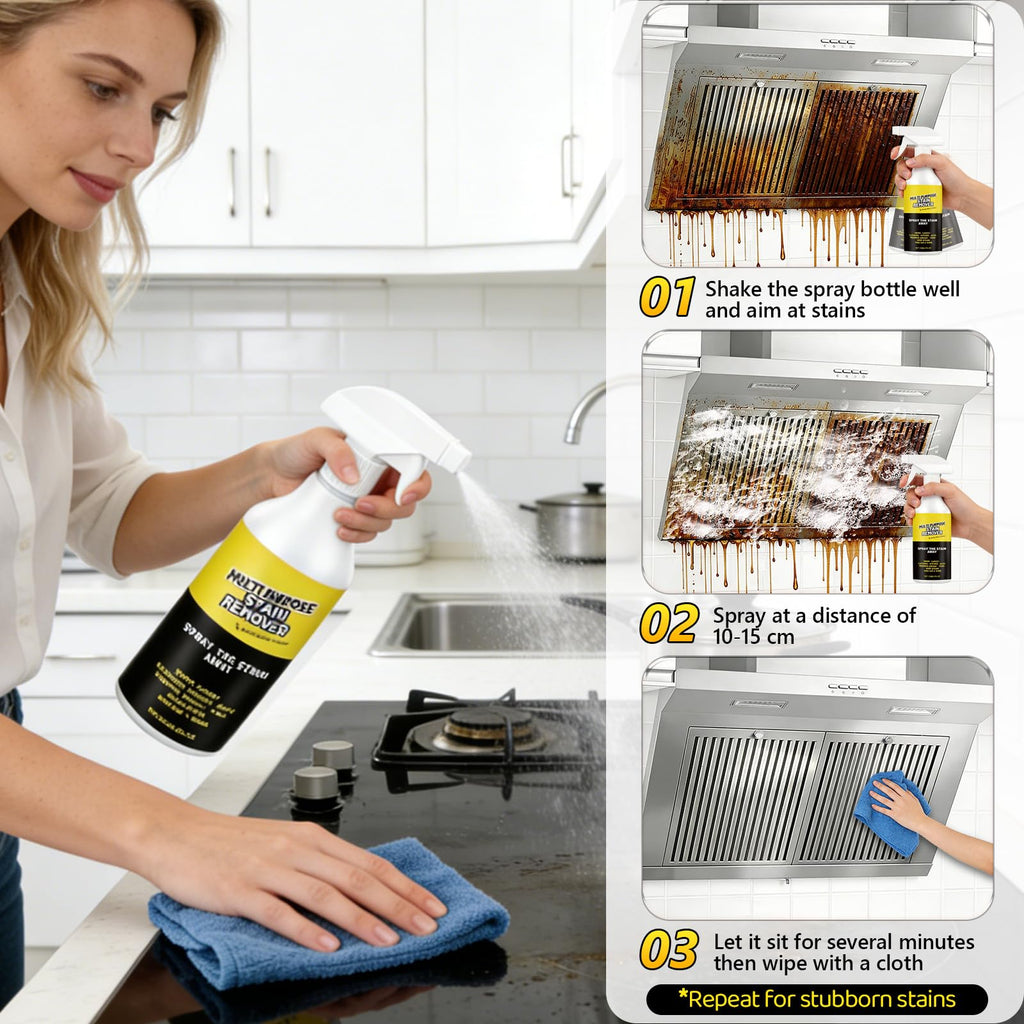 MISNINE 2PCS Multi Purpose Stain Remover, Foam Cleaner Spray, A powerful cleaner for kitchens, Fast Acting Cleaner for Kitchen Countertops, Floors, Toilets, Cars