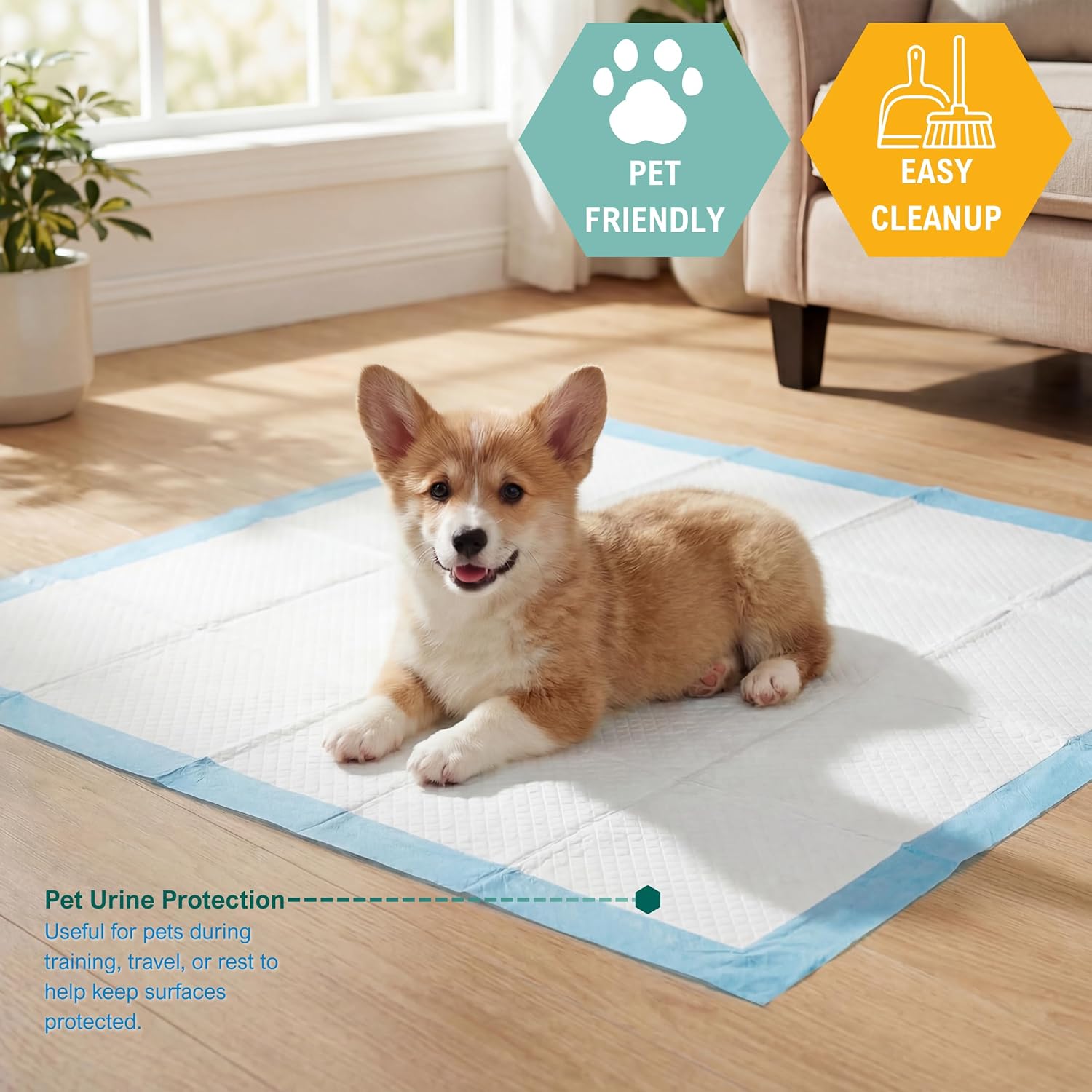 Med Pride Disposable Underpads - Super Absorbent Incontinence Pads 23" X 36" (25-Count) | Ideal for Kids, Adults, and Pets
