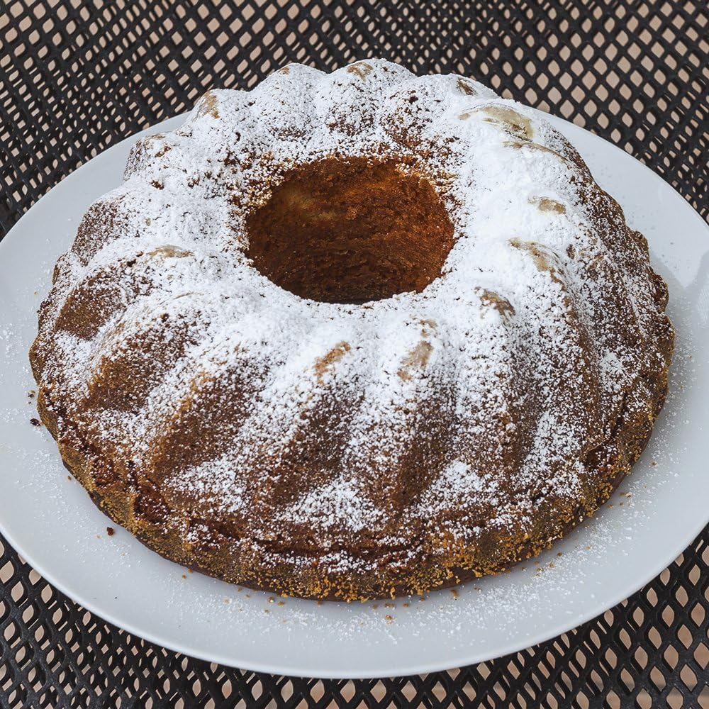 7 Inch Nonstick Bundt Cake Pan for 6 Quart Instant Pot, Heavy-Duty Fluted Tube Pan, Champagne Gold Kugelhopf Mold for Oven