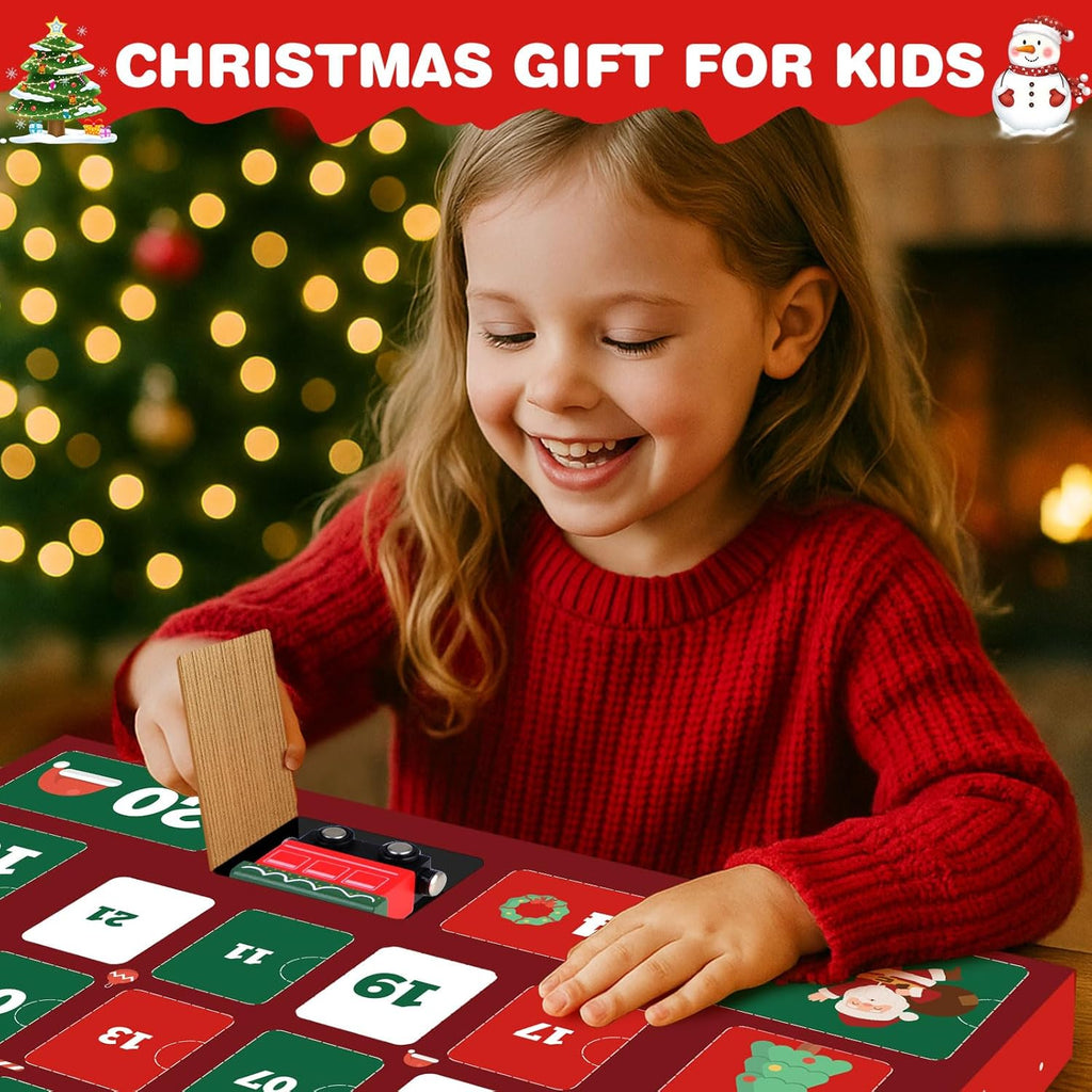 Magnetic Wooden Animal Train Set by Toddler | 24-Day Christmas Advent Calendar for Kids