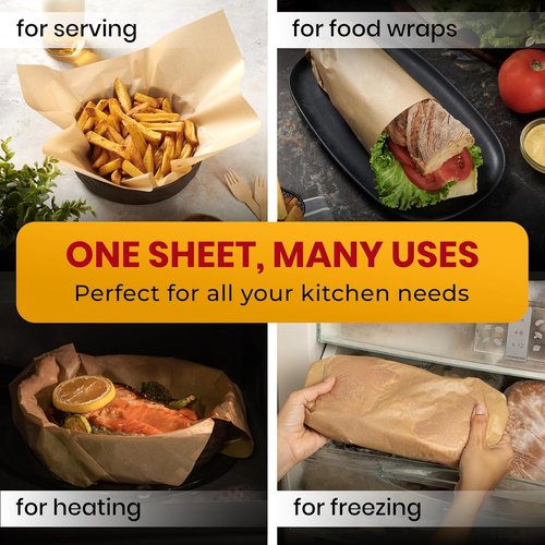 Baker's Signature Parchment Paper Sheets - 120 Precut Non-Stick 12x16 In | Unbleached, Non-Toxic, No Curling or Burning