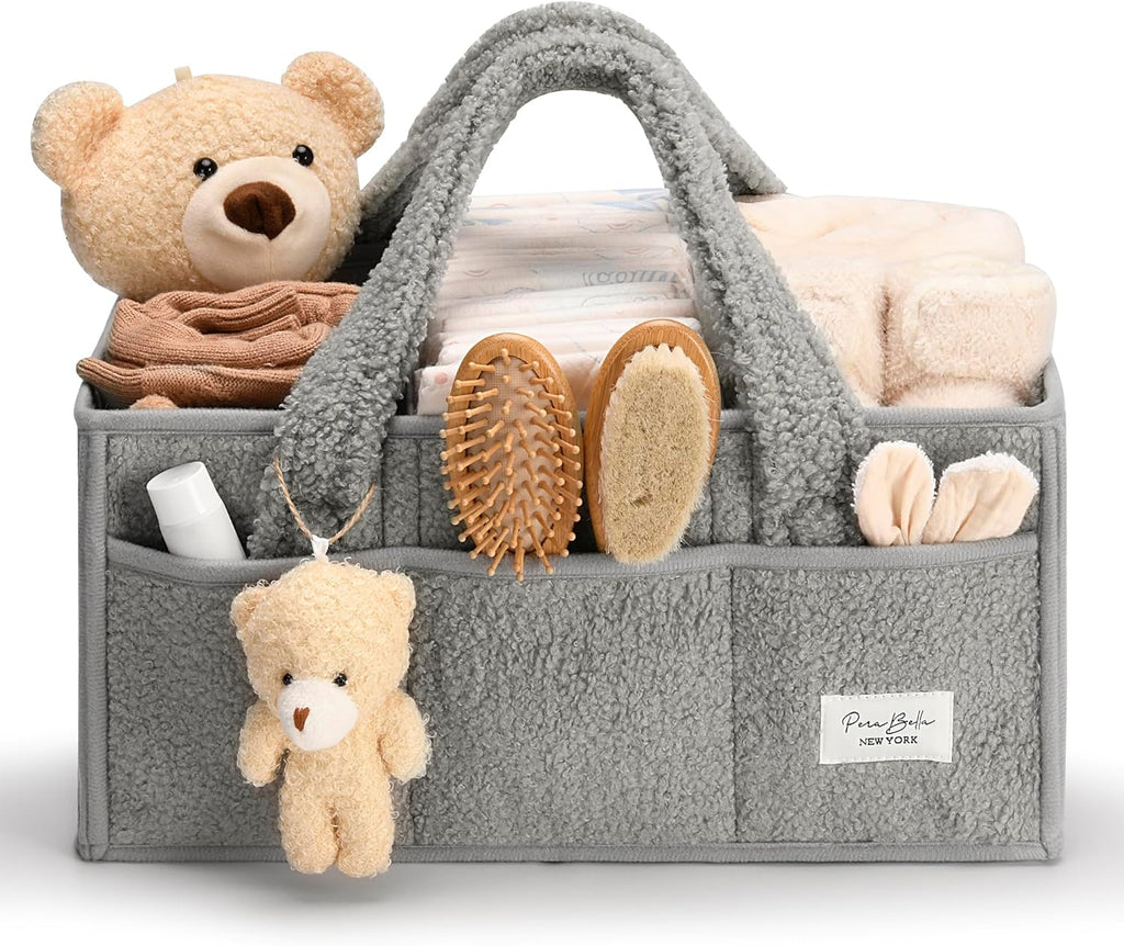 PeraBella Baby Diaper Caddy Organizer - Portable Storage Basket for Newborn Essentials | Perfect Gift for Boys & Girls