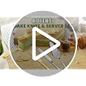Kucensi 2-Piece Stainless Steel Wedding Cake Knife and Server Set, Silver