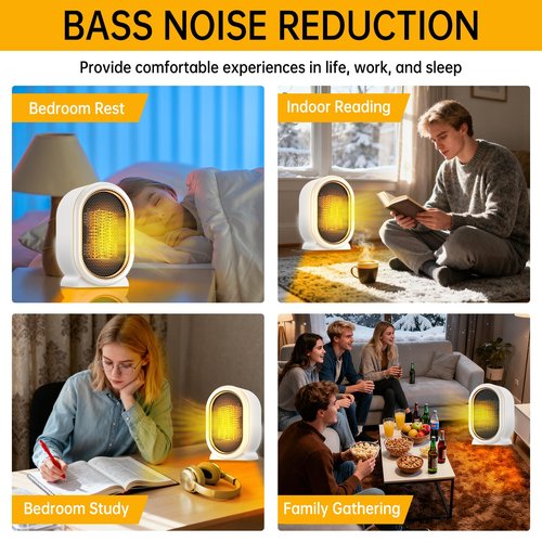 Space Heaters for Indoor Use,1200W 2Speed Portable Heater Fast Quiet Electric Small Space Heater for bedroom,Ceramic Heates Personal Heaters Mini Space Heater Overheating Protection,Dumping Shutdown