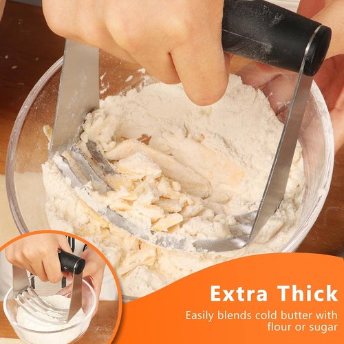 HULISEN Stainless Steel Biscuit Cutter Set - Durable Pastry Tools with Ergonomic Grip | 3-Piece Gift Set