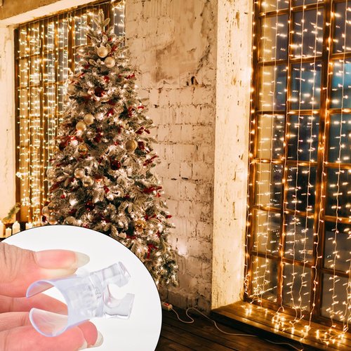 AccEncyc Christmas Light String Suction Cup Holders & Hooks for Seasonal Lights & Xmas Decorations (50Pcs)