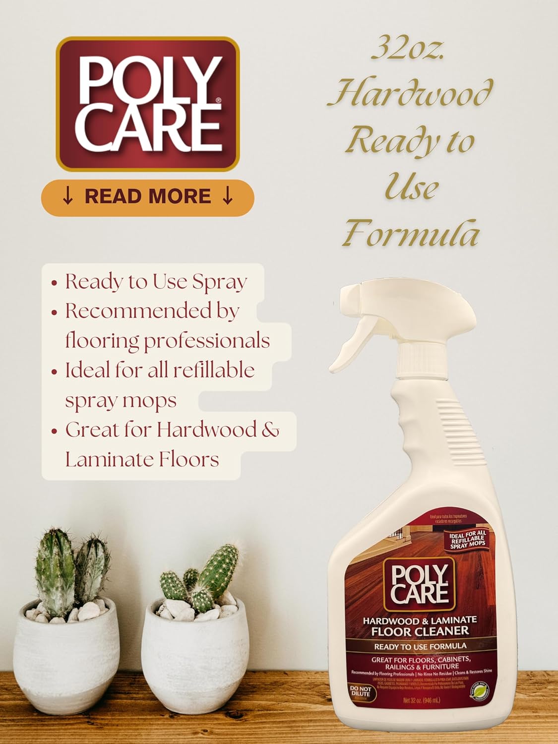 Skiennix Ready-to-Use Floor Cleaner - Powerful 32oz Formula for Sparkling Clean Floors