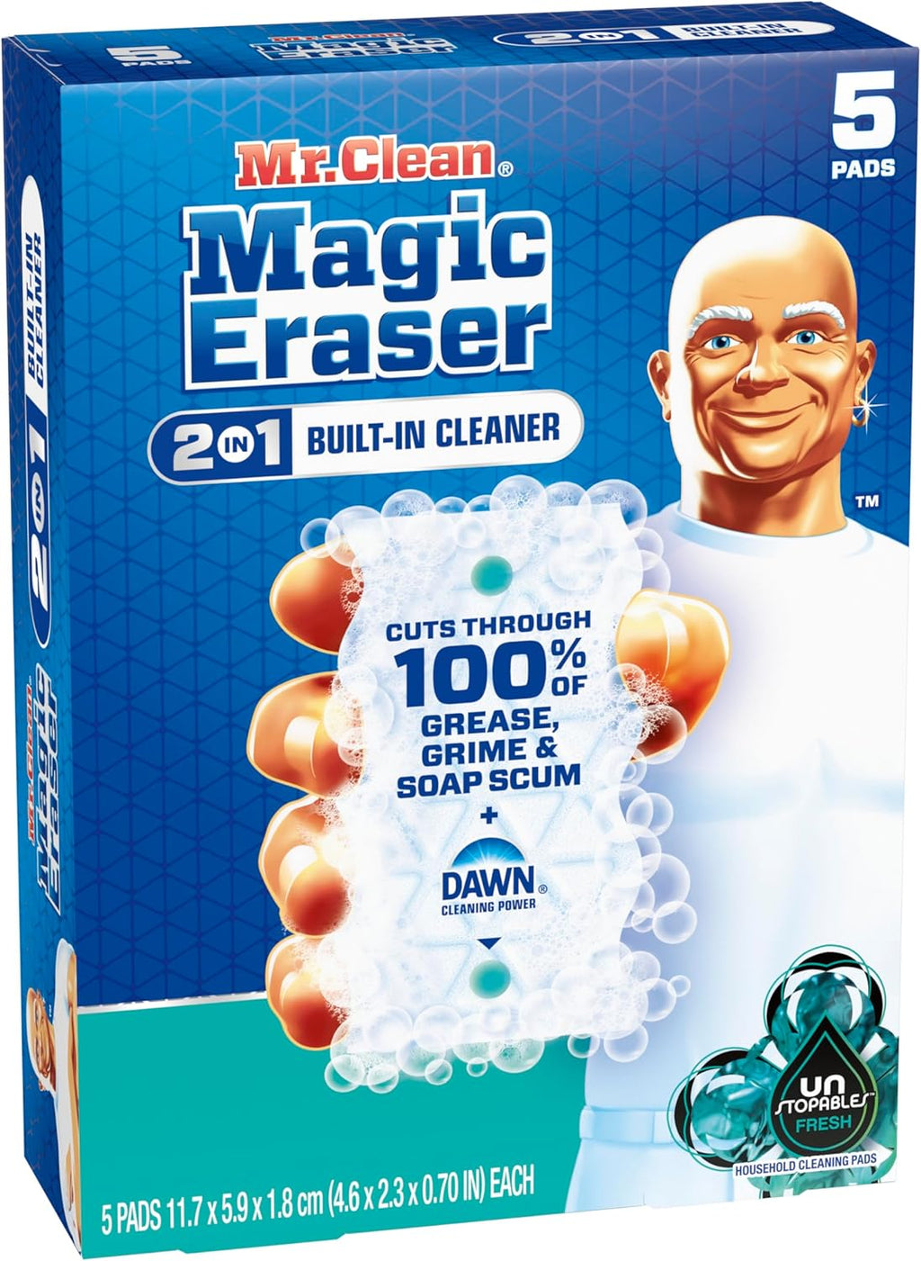 Mr. Clean Magic Eraser - Ultra Foamy All-Purpose Cleaner Sponge | 5 Count for Kitchen & Bathroom Cleaning