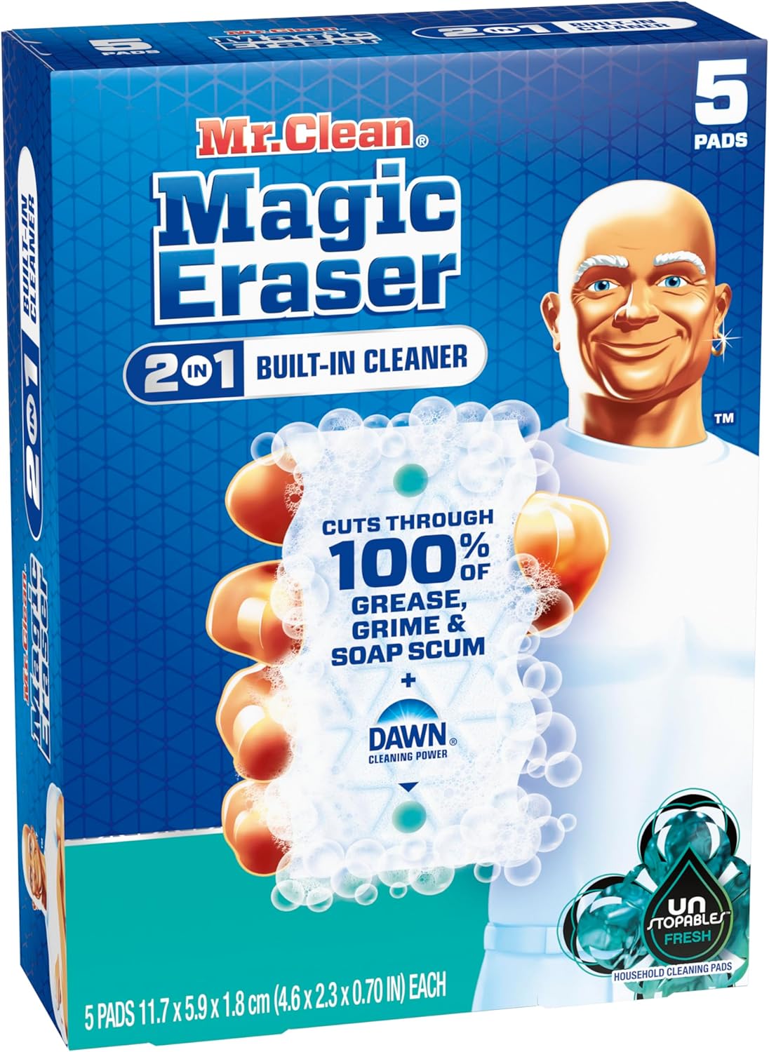Mr. Clean Magic Eraser - Ultra Foamy All-Purpose Cleaner Sponge | 5 Count for Kitchen & Bathroom Cleaning
