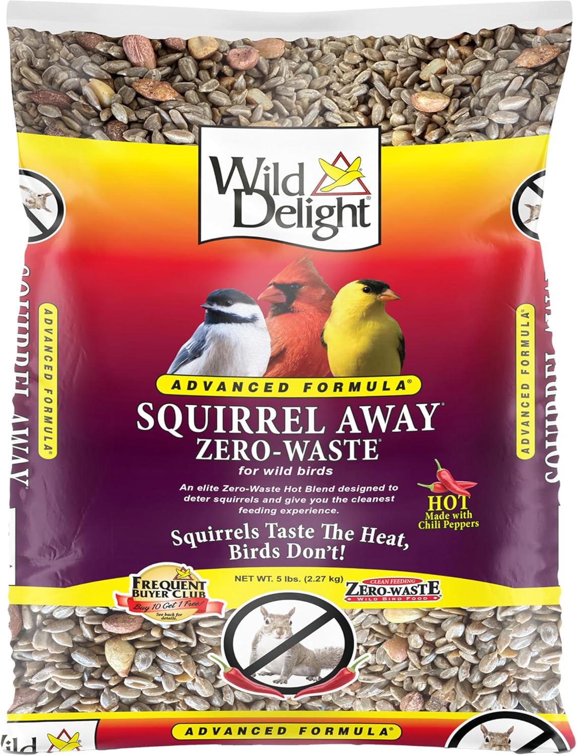 Wild Delight Advanced Formula Wild Bird Food - Zero Waste, 5lbs for Healthy Feeding