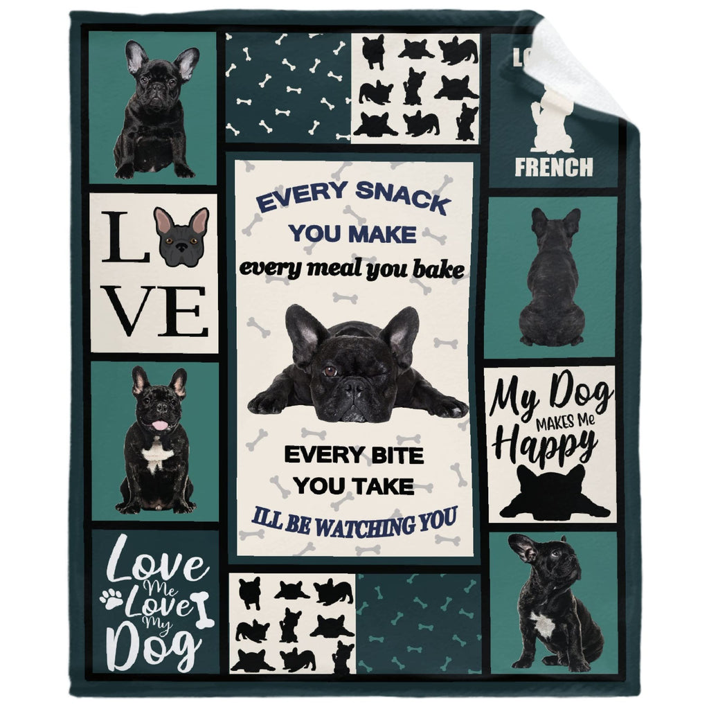 French Bulldog Throw Blanket - Super Soft Flannel Fleece Blanket for Gifts,Bedding Quilt Home Decor for Couch Sofa Bed All Season 40"x50" for Kids