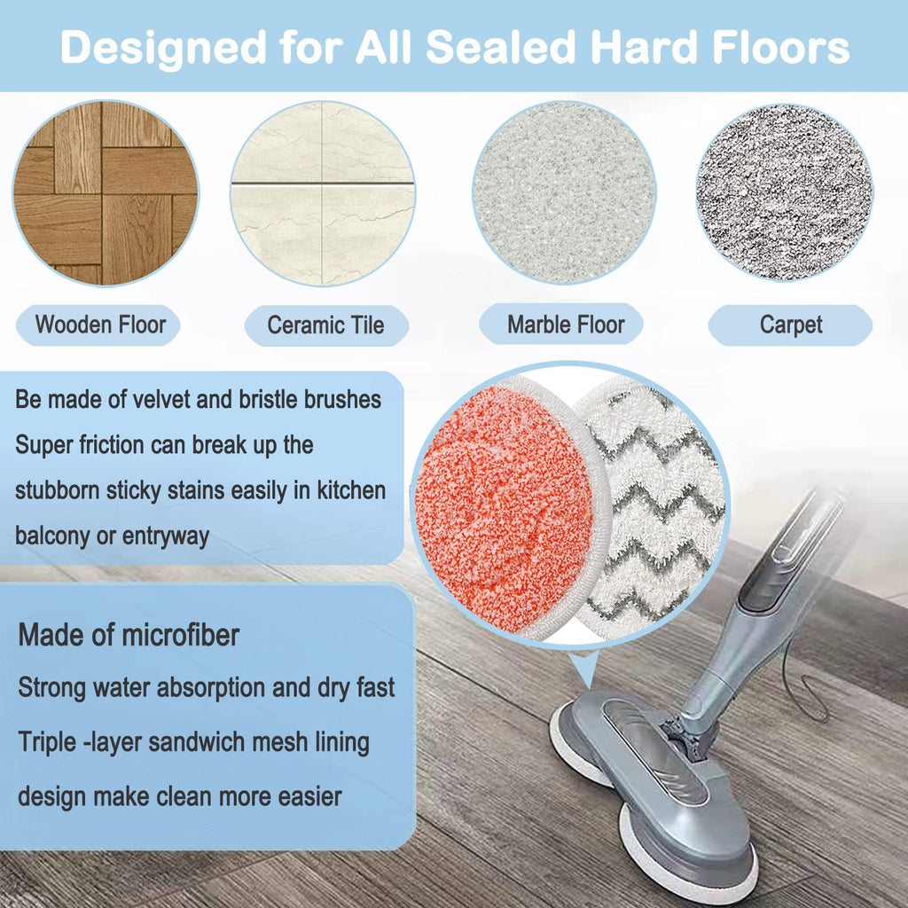 10 Pack Upgraded S7001 Pads Replacement Steam Mop Pads for Shark S7001 S8201 S7201 S7000 S7000AMZ S8001 S7005 S7020 Series Steam Mop Pads,Steam & Scrub All-in-One Scrubbing Mop Pads,Part #: XKITP7000