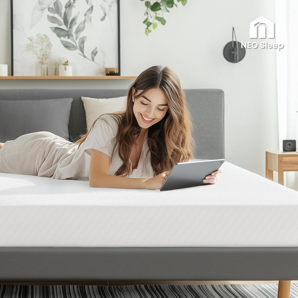 Neo Sleep 5-Inch Full Cooling Gel Memory Foam Mattress - Medium Firm Pressure Relief, CertiPUR-US Certified