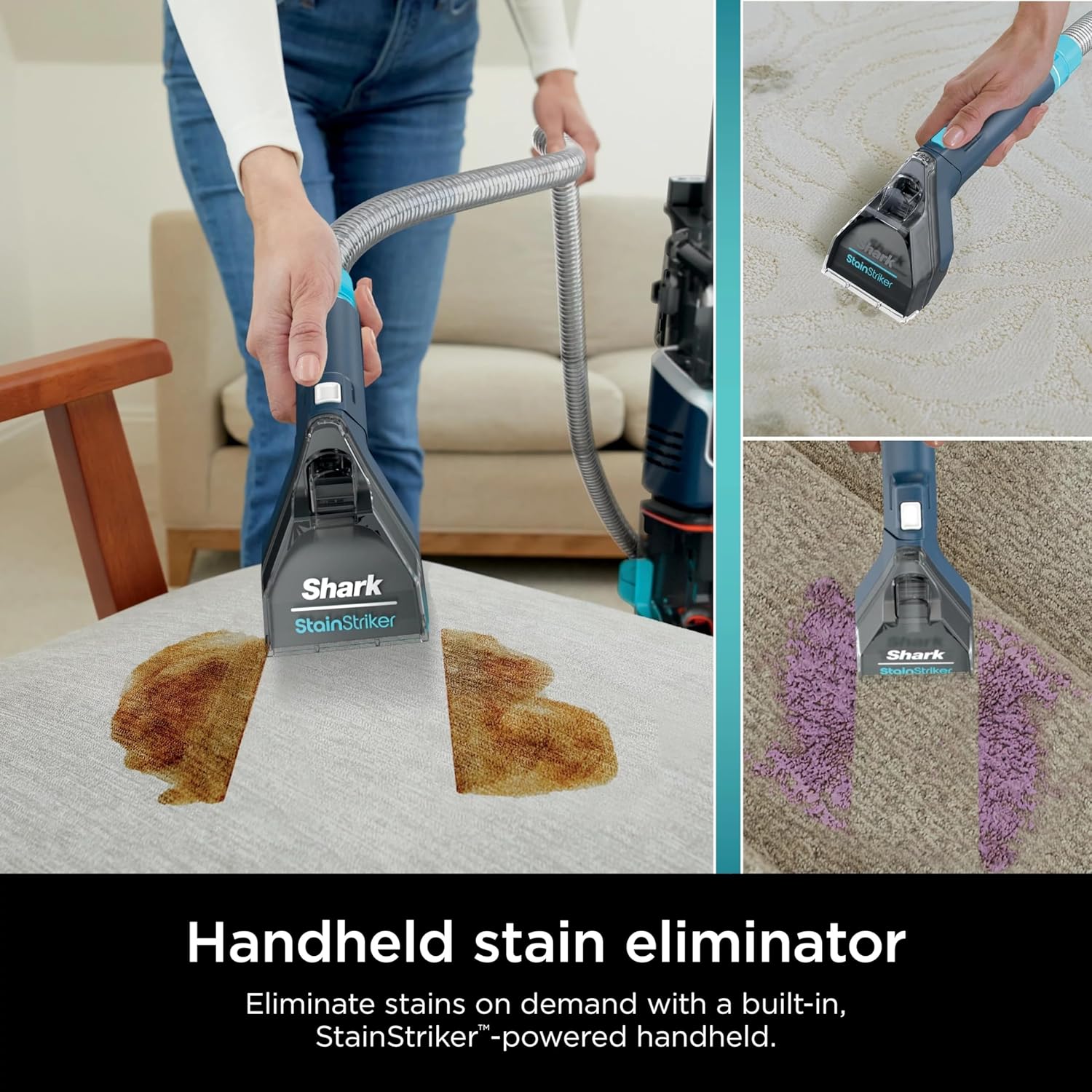 Shark CarpetXpert Upright Carpet Cleaner - Stain Striker for Rugs & Upholstery | Navy Color