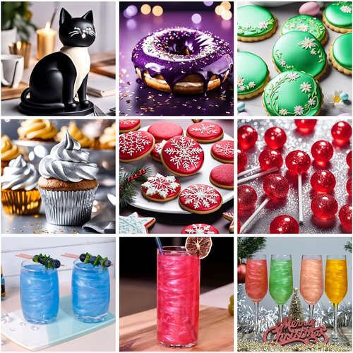 Cherrysea Luster Dust Edible Set - Food Grade Shimmer Powder for Cakes & Cocktails | 4g Bottles - Red & Pink