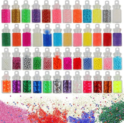 CityActs Slime Accessories Kit for Kids - DIY Craft Supplies with Charms, Glitter & Foam Balls