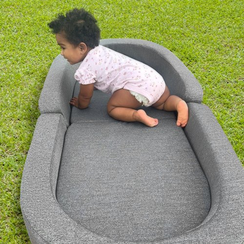 RONBEI Toddler Travel Bed, 2-in-1 Kids Travel Beds Sofa Chair, Foldable Portable Toddler Bed