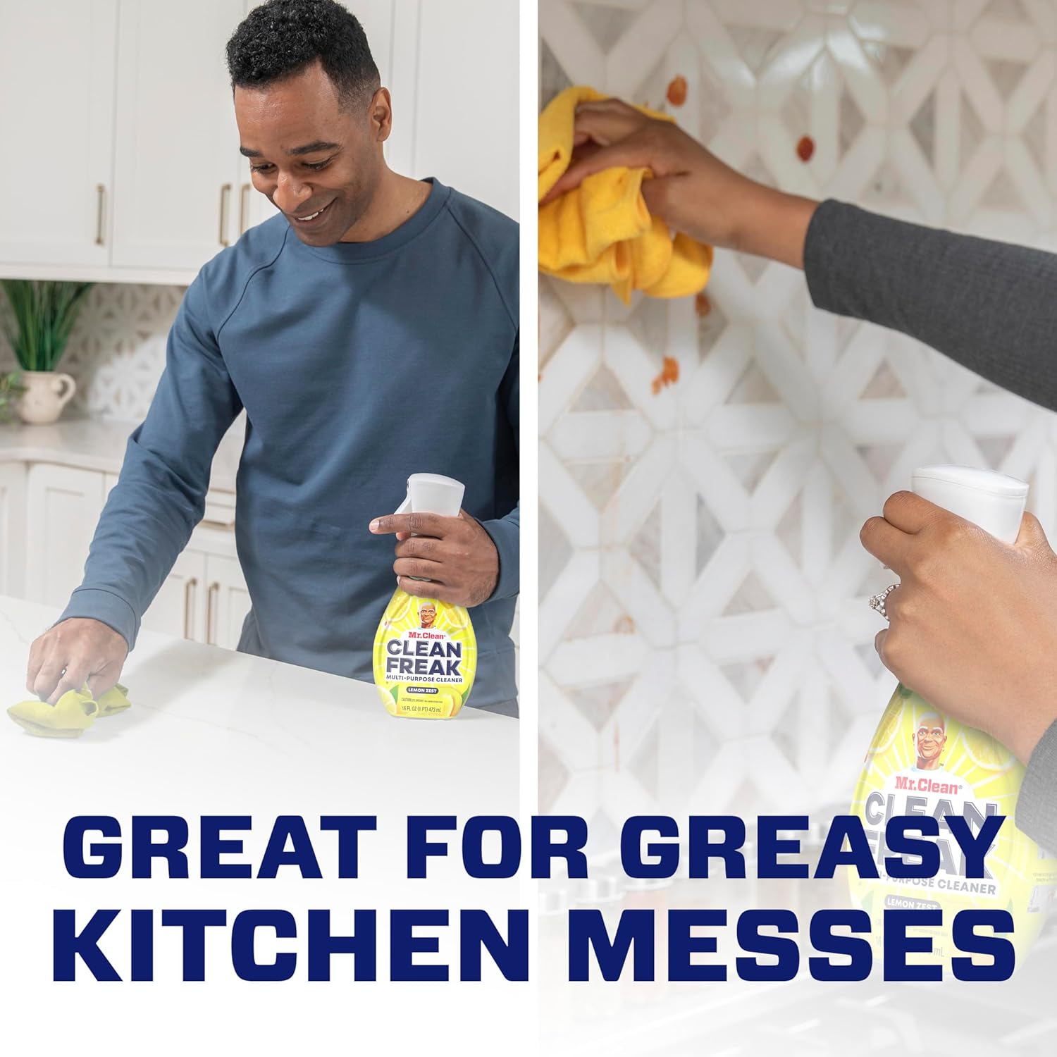 Mr. Clean Deep Cleaning Mist Multi-Surface Spray - Lemon Zest Scent | 16 Fl Oz Starter Kit