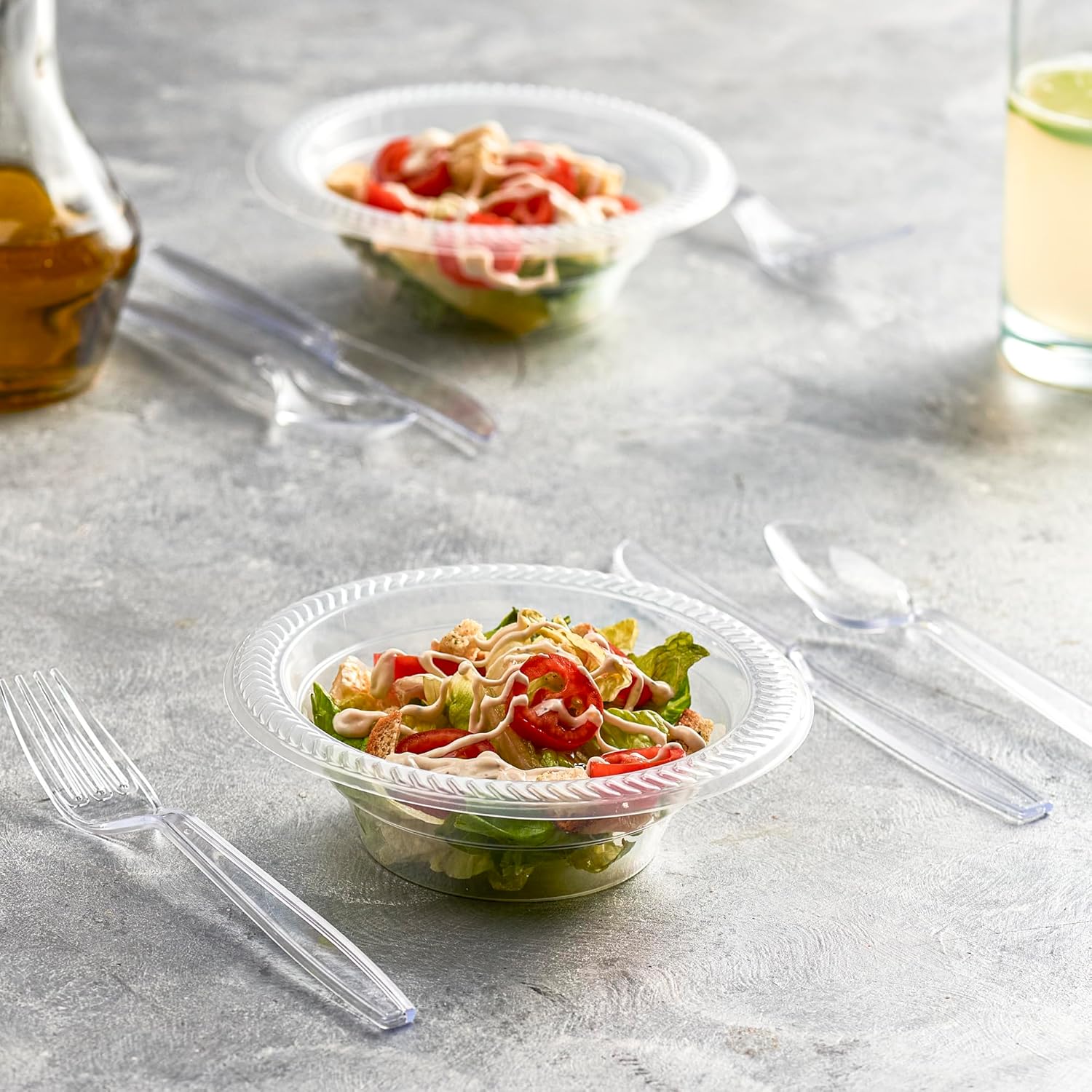 Plasticpro Heavyweight Disposable Clear Plastic Cutlery - 100 Count Forks for Easy Serving
